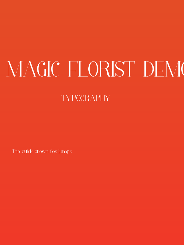 Magic Florist Demo Poster
