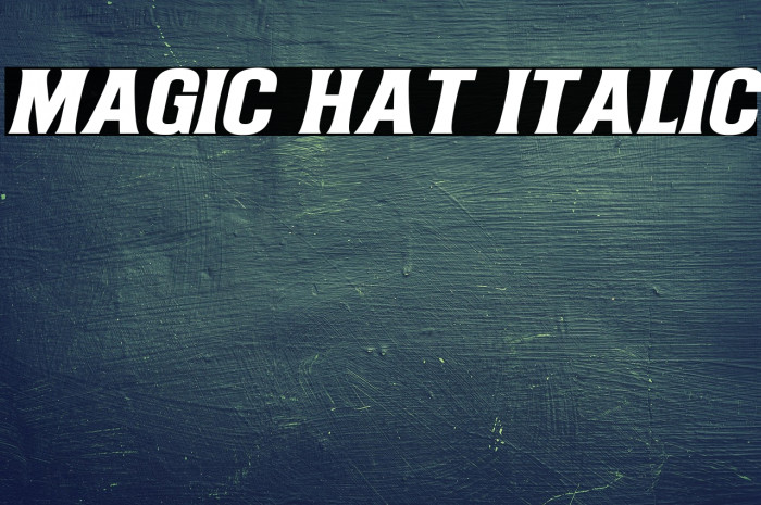 Magic Hat Italic Example 3