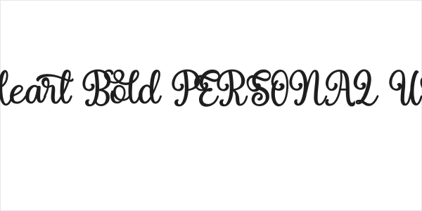 Magic Heart Bold PERSONAL USE Bold Logo