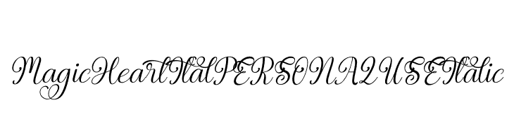 Magic Heart Ital PERSONAL USE Italic  font caratteri gratis