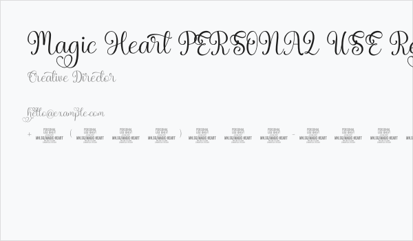 Magic Heart PERSONAL USE Regular Business Card