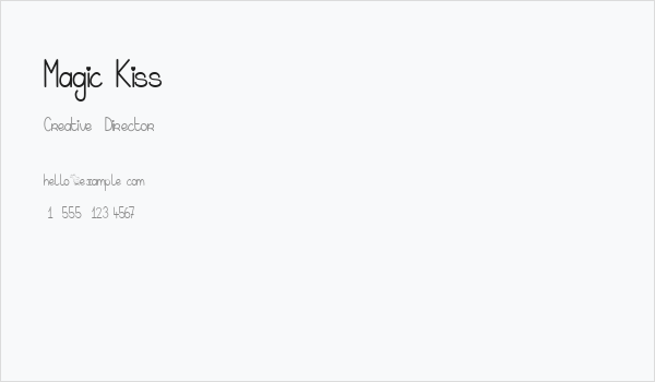 Magic Kiss Business Card