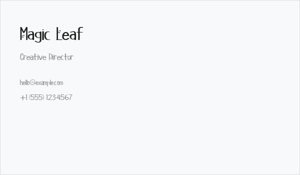 Magic Leaf Business Card