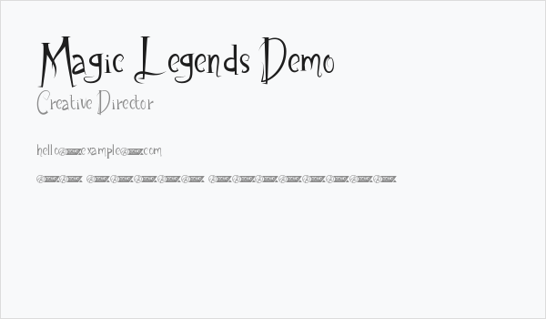Magic Legends Demo Business Card