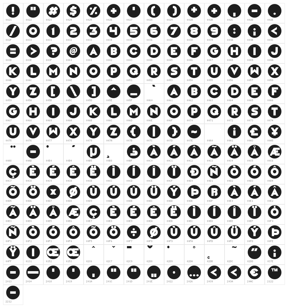 Magic Marbles Italic Character Map