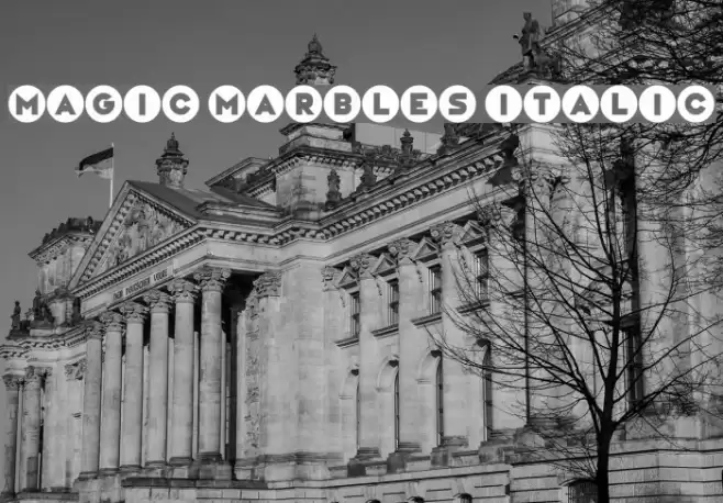 Magic Marbles Italic Font examples