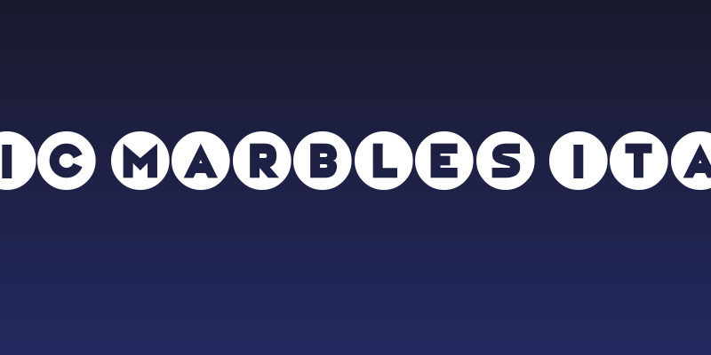 Magic Marbles Italic Social Header