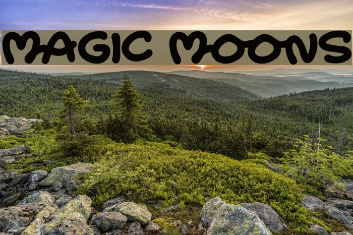 Magic Moons Font examples