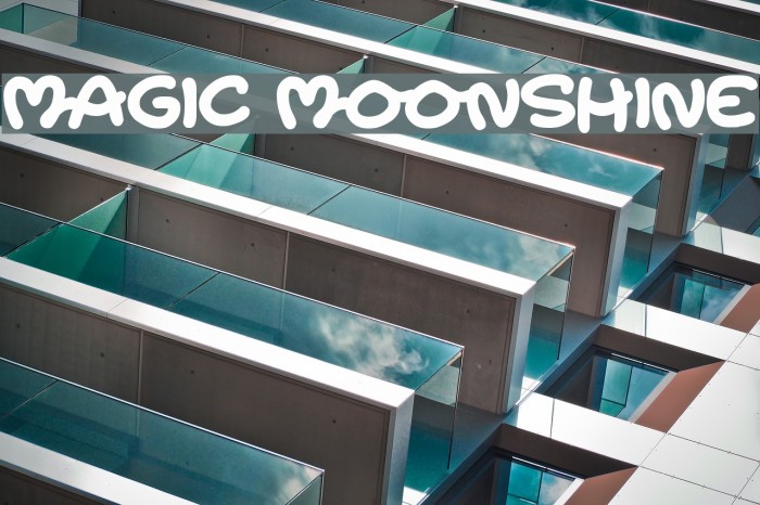 Magic Moonshine Font examples