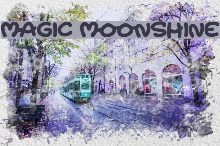 Magic Moonshine Font examples