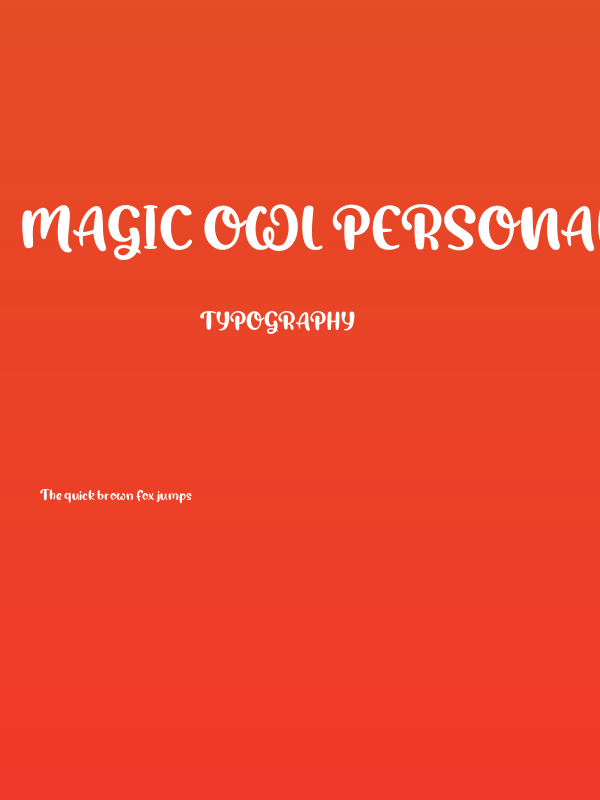 Magic Owl Personal Use Poster