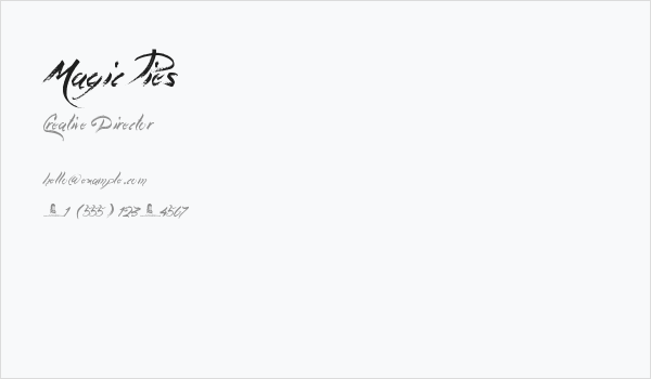 Magic Pies Business Card