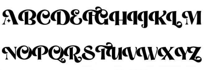 Magic Retro Schriftart Groß