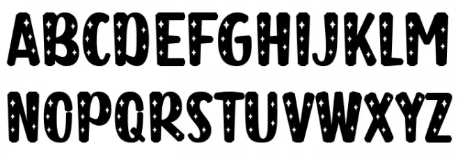 Magic Stary Schriftart Groß