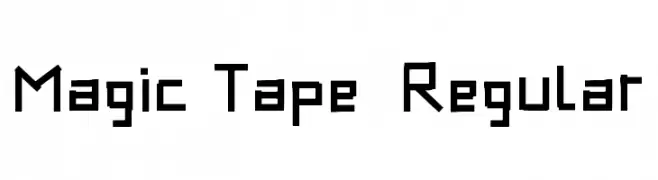 Magic Tape - Regular  Скачать бесплатные шрифты
