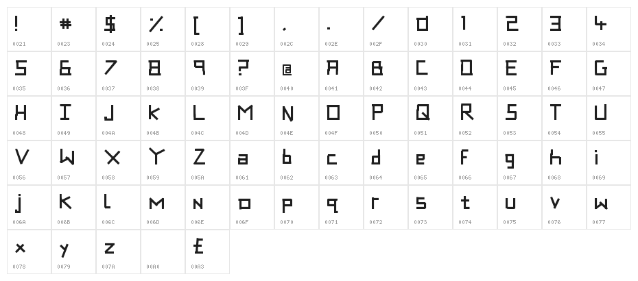 Magic Tape - Regular Character Map
