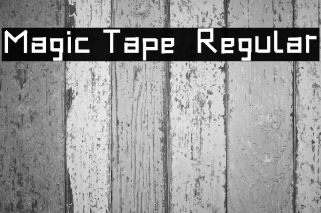Magic Tape - Regular 字体 examples