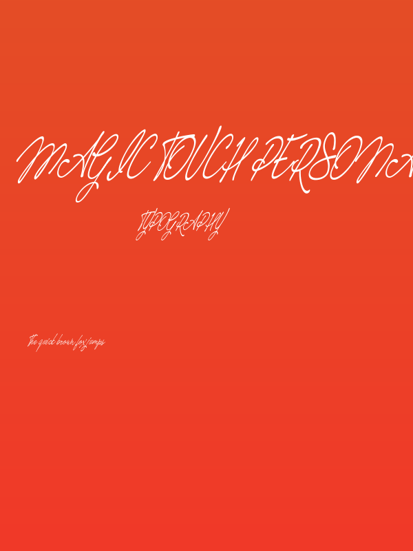 Magic Touch Personal Use Regular Poster