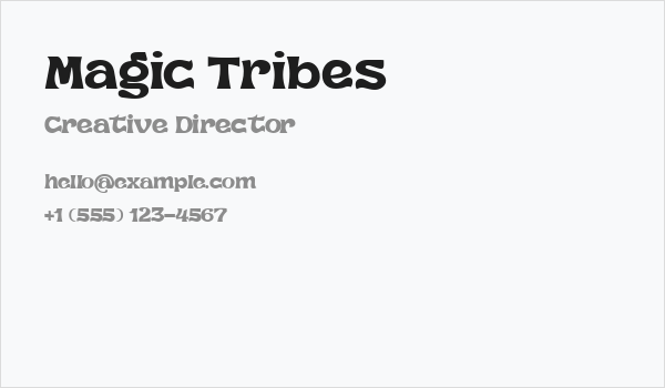 Magic Tribes Business Card