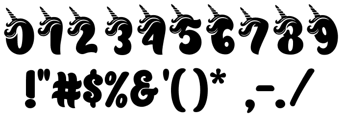 Magic Unicorn Font OTHER CHARS