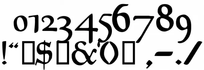 MagicMedieval Шрифта ДРУГИЕ символов