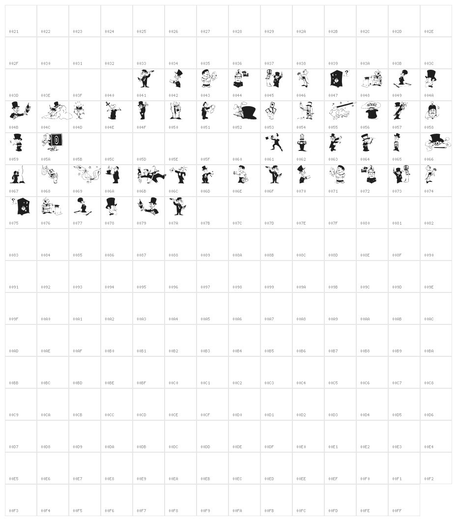 MagicMoments Character Map