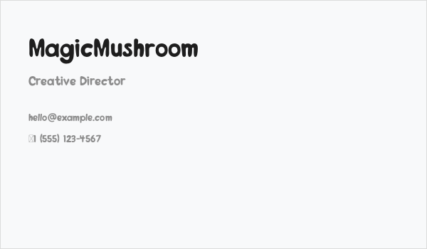 MagicMushroom Business Card