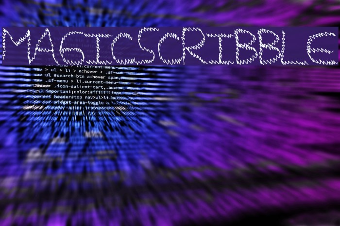 MagicScribble Font examples