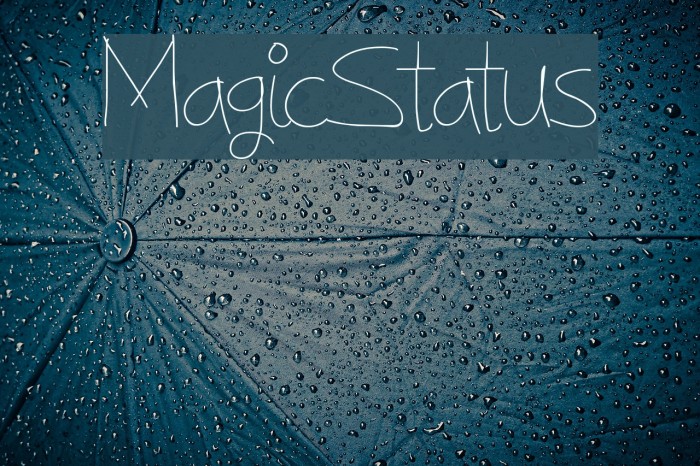 MagicStatus Font examples