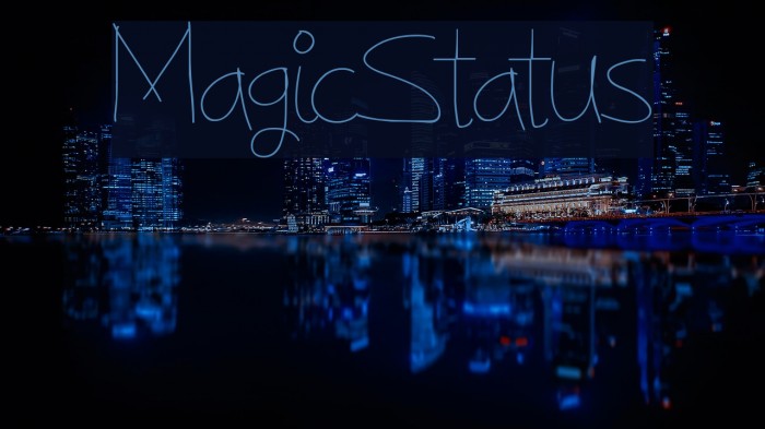 MagicStatus Font examples