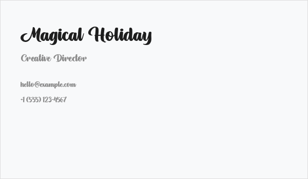 Magical Holiday Business Card