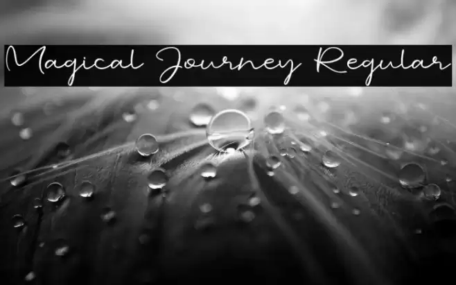 Magical Journey Regular Шрифта examples