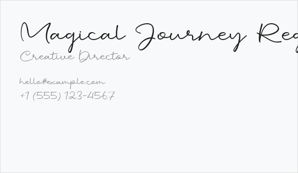 Magical Journey Regular Business Card