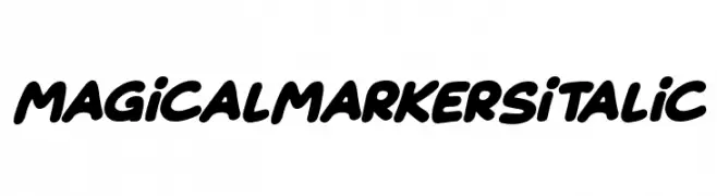 Magical Markers Italic  Free Fonts Download
