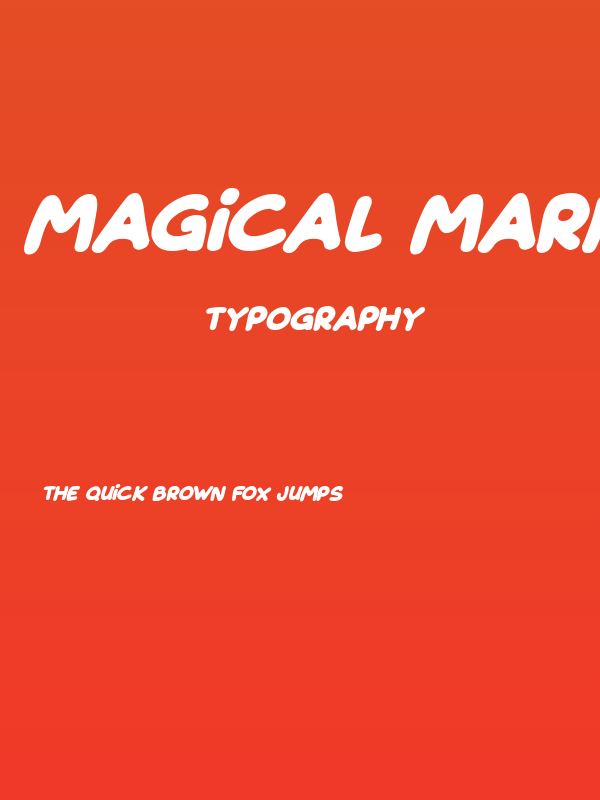 Magical Markers Italic Poster