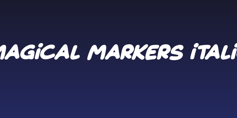 Magical Markers Italic Social Header