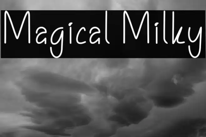 Magical Milky Font examples
