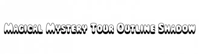 Magical Mystery Tour Outline Shadow  Frei Schriftart Herunterladen