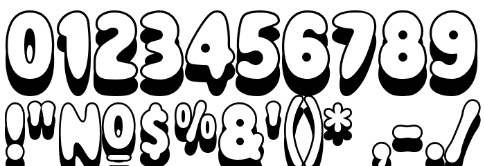 Magical Mystery Tour Outline Shadow Font OTHER CHARS