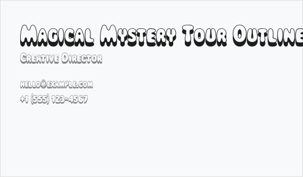 Magical Mystery Tour Outline Shadow Business Card