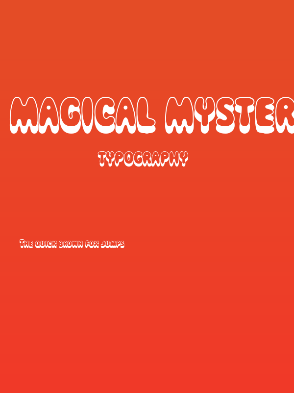 Magical Mystery Tour Outline Shadow Poster