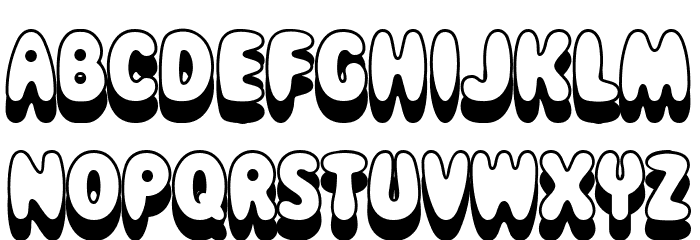 Magical Mystery Tour Outline Shadow Font LOWERCASE