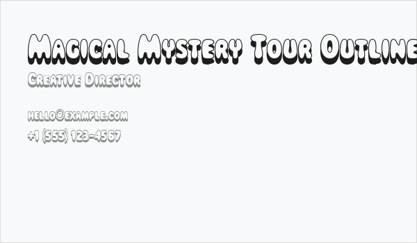 Magical Mystery Tour Outline Shadow Business Card