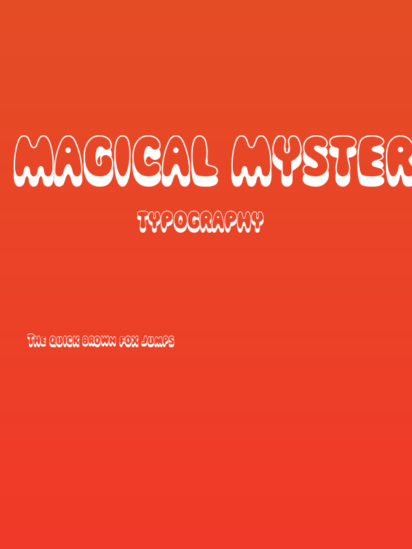 Magical Mystery Tour Outline Shadow Poster