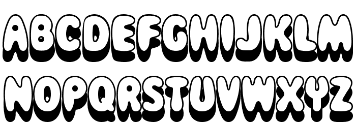 Magical Mystery Tour Outline Shadow Font LOWERCASE
