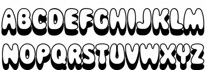 Magical Mystery Tour Outline Shadow फ़ॉन्ट लोअरकेस