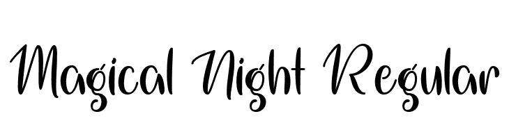 Magical Night Regular  Frei Schriftart Herunterladen
