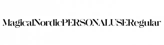 Magical Nordic PERSONAL USE Regular  font caratteri gratis
