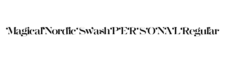 Magical Nordic Swash PERSONAL Regular  font caratteri gratis