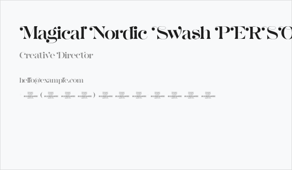 Magical Nordic Swash PERSONAL Regular Business Card